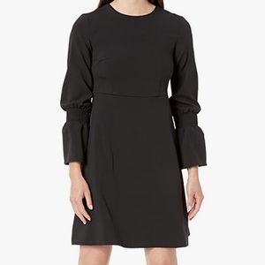 NWT Lark & Ro Stretch Twill Gathered Sleeve Dress